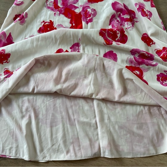 Amanda Uprichard Off The Shoulder 100% Silk Maxi Floral Dress Sz M - Picture 10 of 12